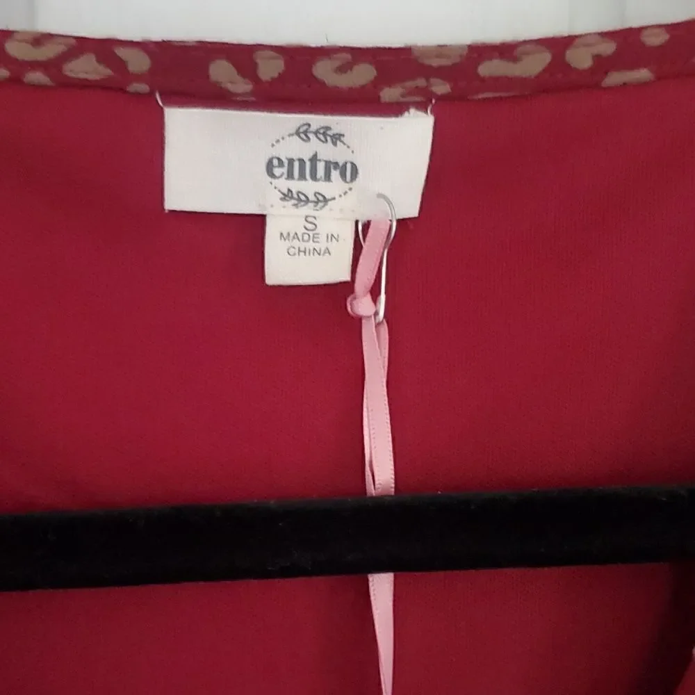 Entro Maroon Animal Print Dress - Picture 3 of 7